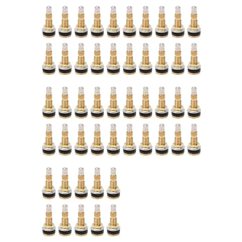 

50Pcs TR618A Tractor Air Liquid Valve Stems,Tubeless Clamp In Tire Valve Stem For Industrial Agricultural Wheels,Tractor