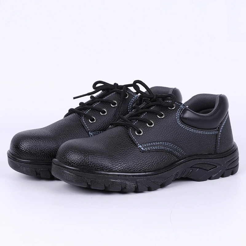 cheap price  anti hit and anti stab and anti slip and refractory flower waterproof steel cap safty shoes for factory  worker