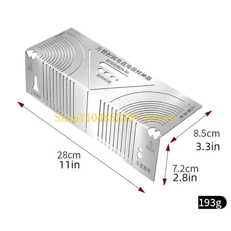652F Parallel Drawing Tool Angles & Marking Tool for Metalworking Welding Construction Stainless Scriber Marking Ruler