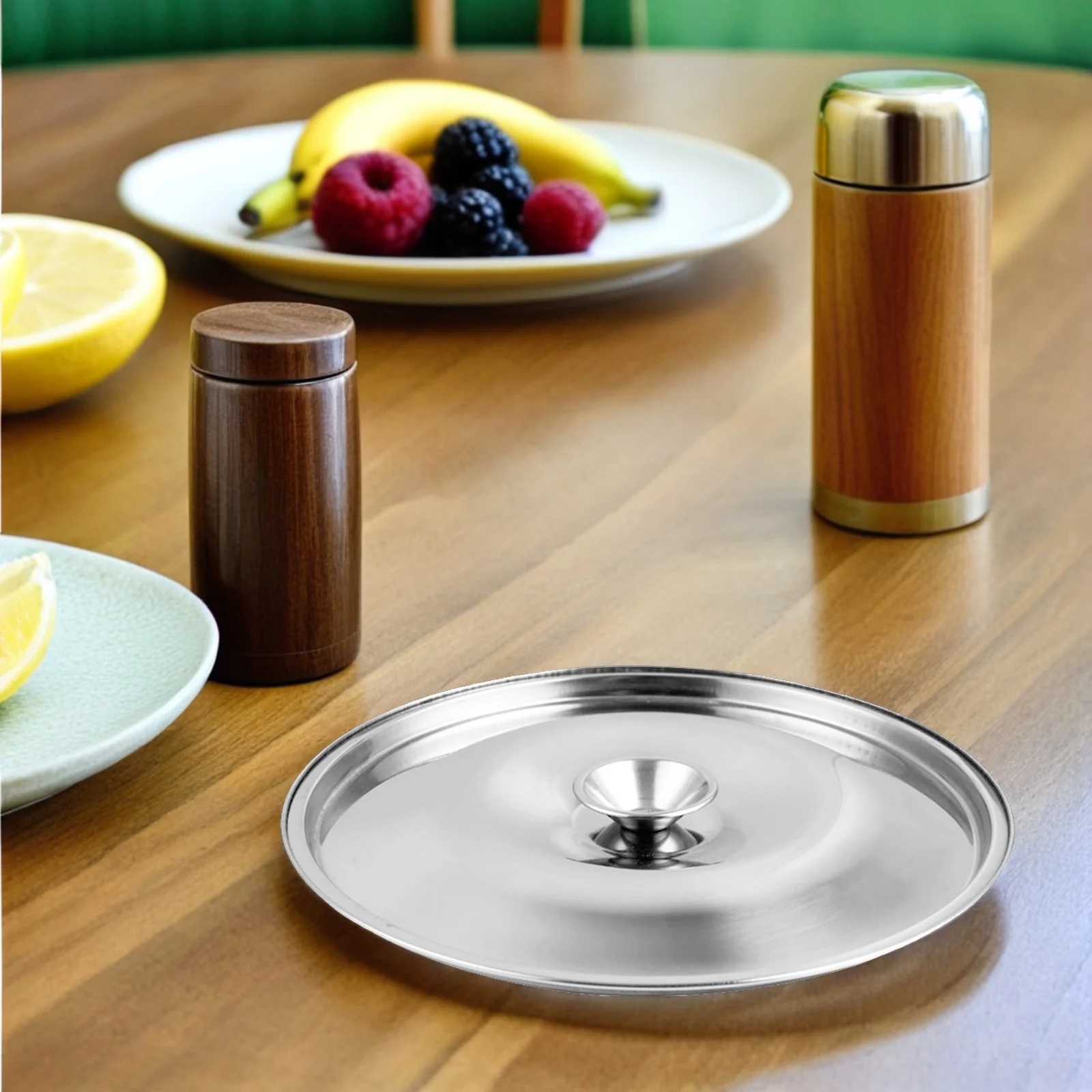 

2Pcs Universal Stainless Steel Oil Pot Lid Replacement Spill Proof Seasoning Jar Lid Kitchen Oil Pot Lids Lids