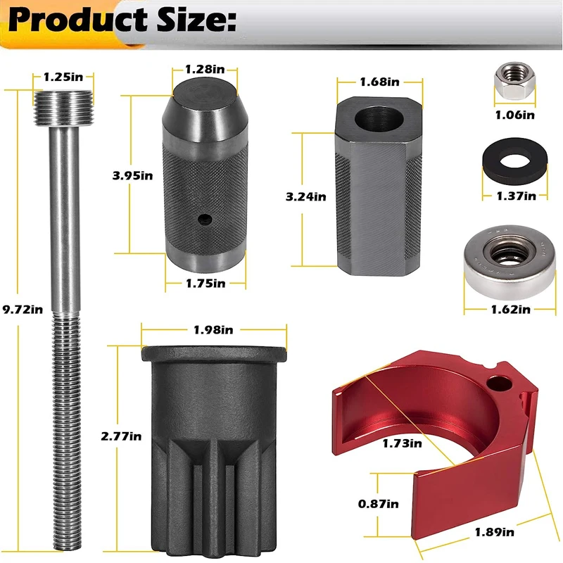 9U-7227 Injector Height + J-38587-A Engine Barring Socket Turning + 9U-6891 Injector Tube Sleeve Cup Removal & Installer Tools