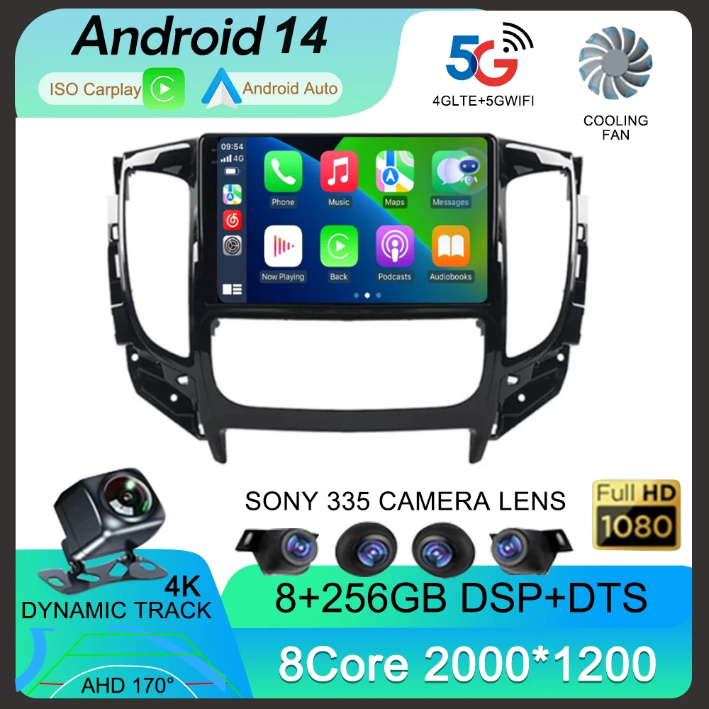 

Stereo Unit Android 14 For Mitsubishi Pajero Sport 3 L200 5 Triton 3 2015 - 2019 Car Radio Player Multimadia Navigation 2din DVD