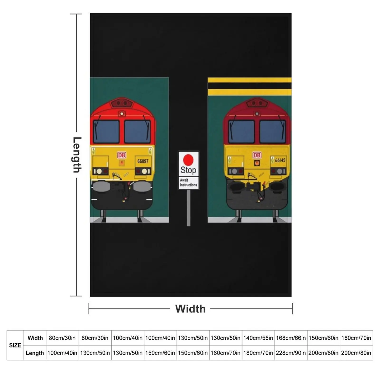 CLASS 66 LOCOMOTIVES Throw Blanket couch cozy soft plush fuzzy picnic outdoor blanket