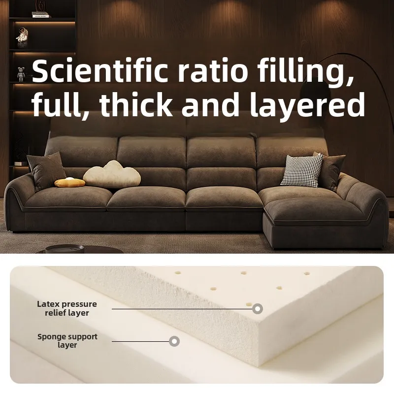 Italian cat scratching cloth sofa living room modern simple technology fabric light luxury concubine corner small apartment sofa