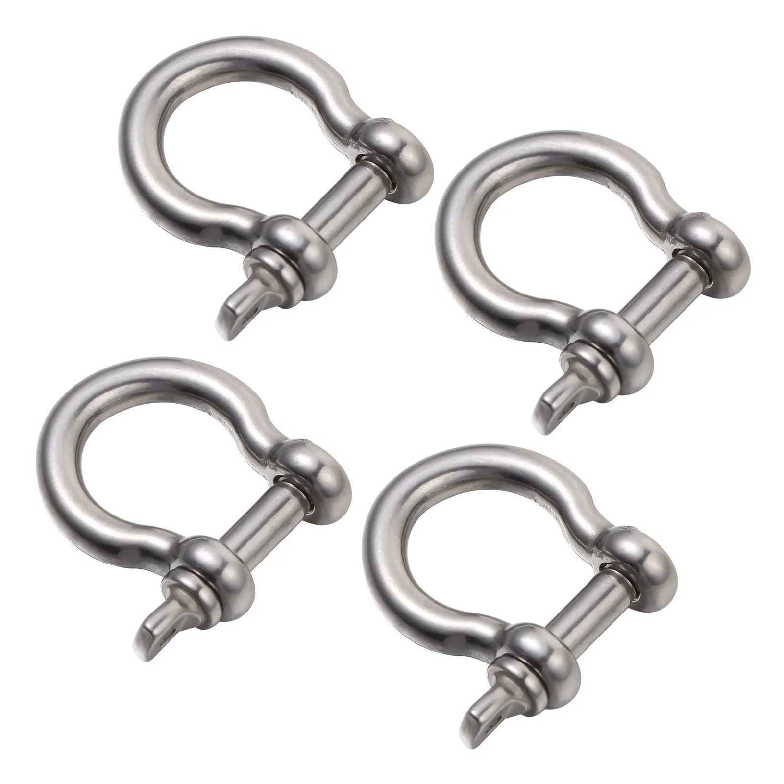 

4 Pcs Bow Buckle Winch Hooks Shackle for Lifting Mini D-Shaped Shackles D-Shackle Horseshoe Design Accessories