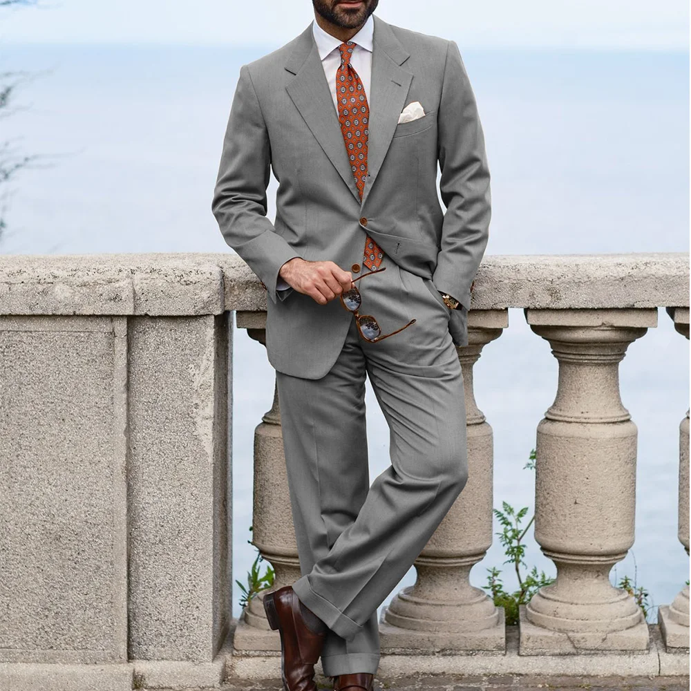 Men's Suit Two-piece Single-breasted Slim Fit and Fashionable Commuting Suit Casual and Comfortable Groomsman's Dress Man Suits