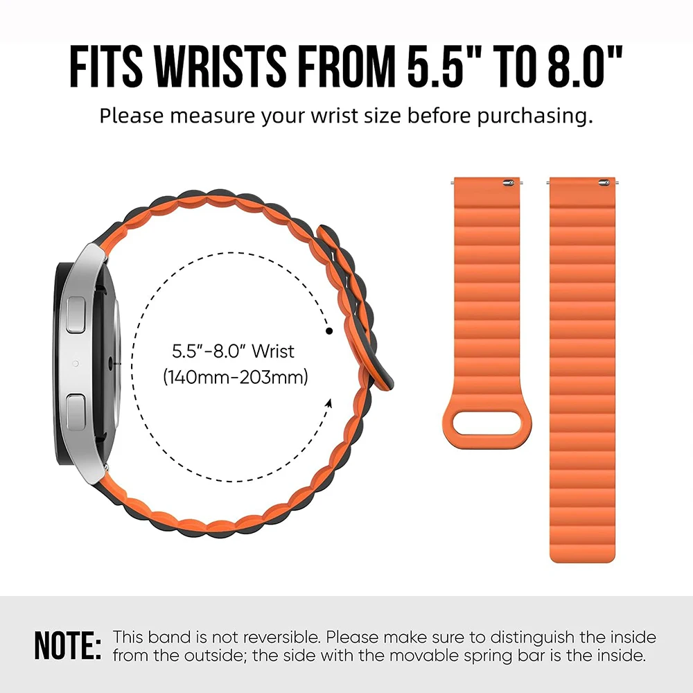 20mm Magnetic Silicone Band For Xiaomi Huami Amazfit Bip 3 S U Lite Pro Soft Watch Strap Loop For GTS 4 3 2 2e Mini GTR 42mm