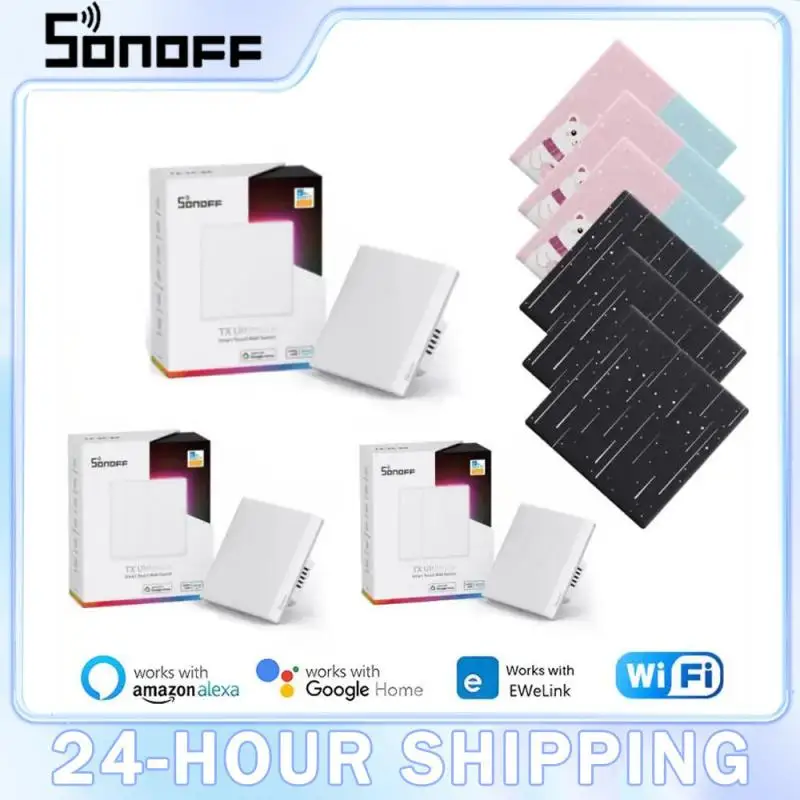 SONOFF T5 TX Ultimate Smart Wall Switch Full Touch Access LED Light Edge Multi-Sensory EWeLink Remote Control Via Alexa Google