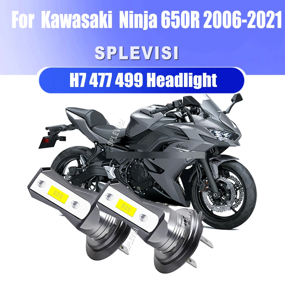 

H7 45W LED Headlight Lamps luces para moto For Kawasaki Ninja 650R 2006 2007 2008 2009 2010 2011 2012 2013 2014 2015 2016-2021