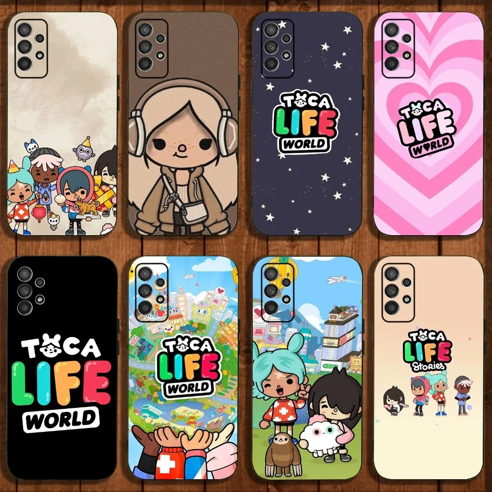 

Toca Life World Game Phone Case For Samsung Galaxy A13,A21s,A22,A31,A32,A52,A53,A71,A80,A91 Soft Black Cover