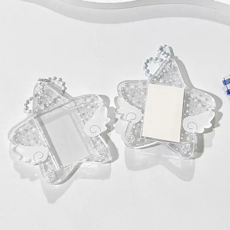 Five-pointed Star Wing Idol Photocard Holder Star Wings Series 1 Inch Clear Photo Protector for K- Fans Birthday Gifts