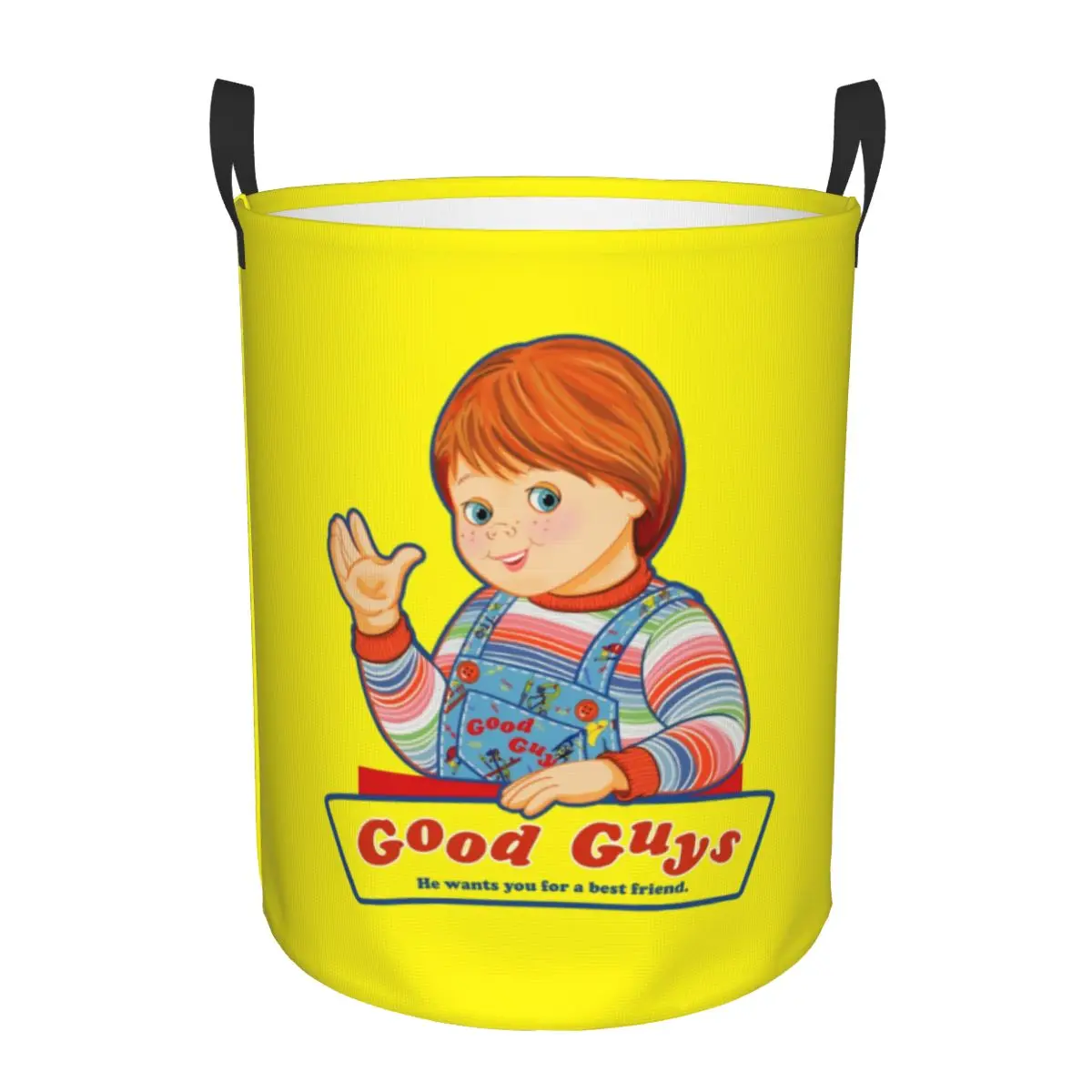 Custom Good Guys Child's Play Laundry Hamper Large Clothes Storage Basket Chucky Doll Toys Bin Organizer for Nursery