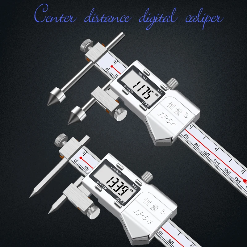 Pied à coulisse numérique à distance centrale Distance des trous Règle à vernier électronique Sonde conique Pied à coulisse électronique Règle de distance centrale des trous