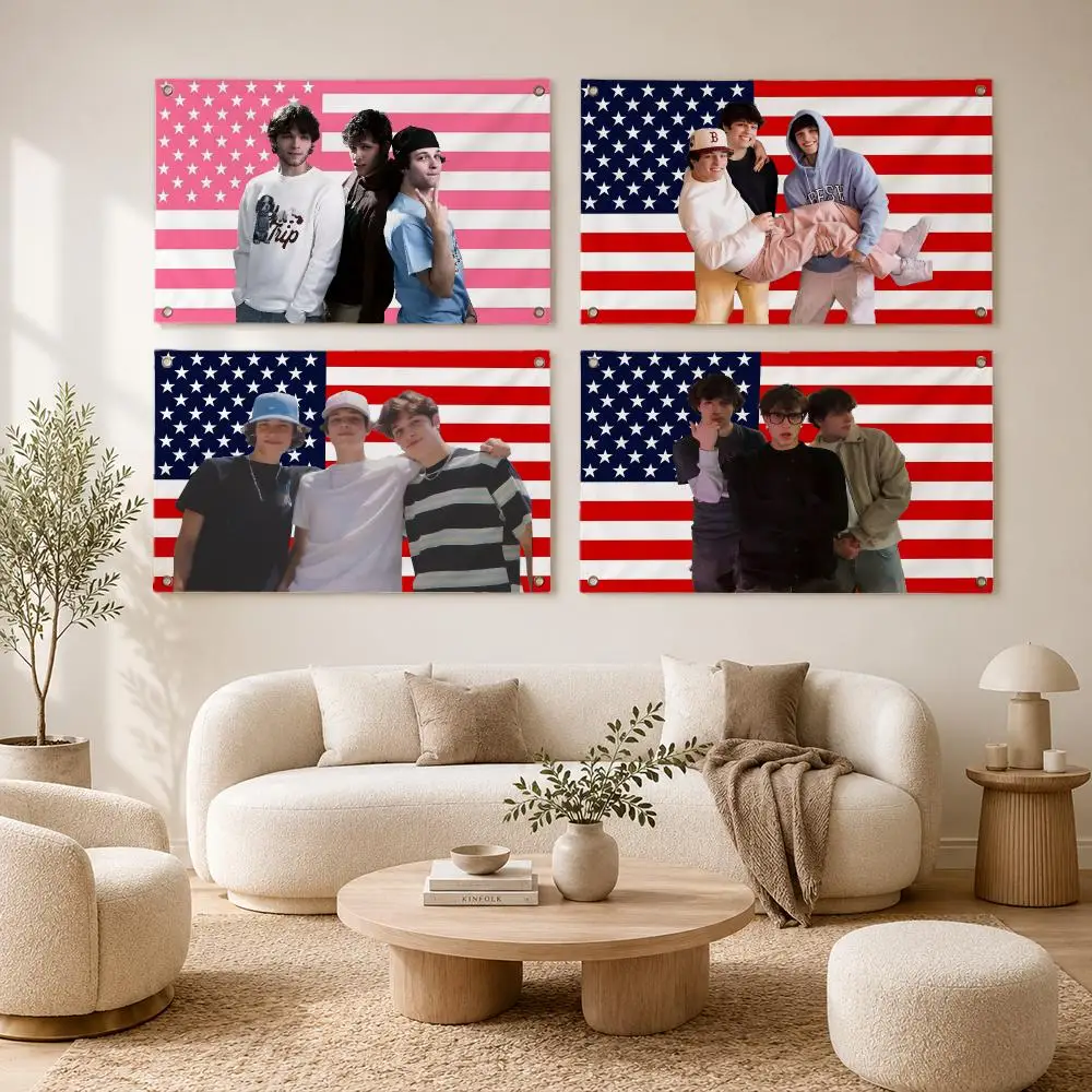 Influencer Sturniolo Triplets Flags flag For Decoration Outdoor Picnic Hanging Home Camping Party Banner