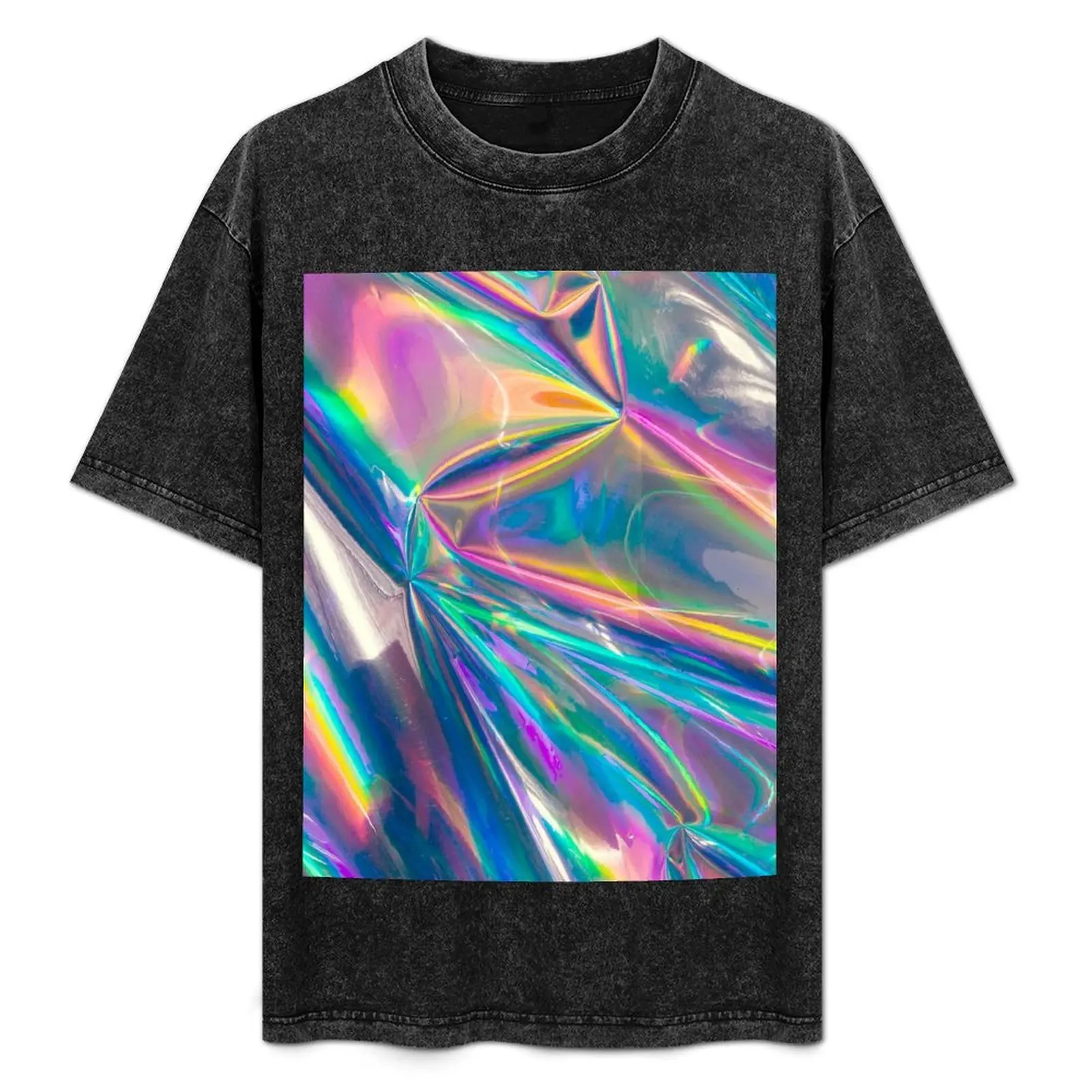 

Holographic T-Shirt Relaxed Fit Casual Short Sleeve Top