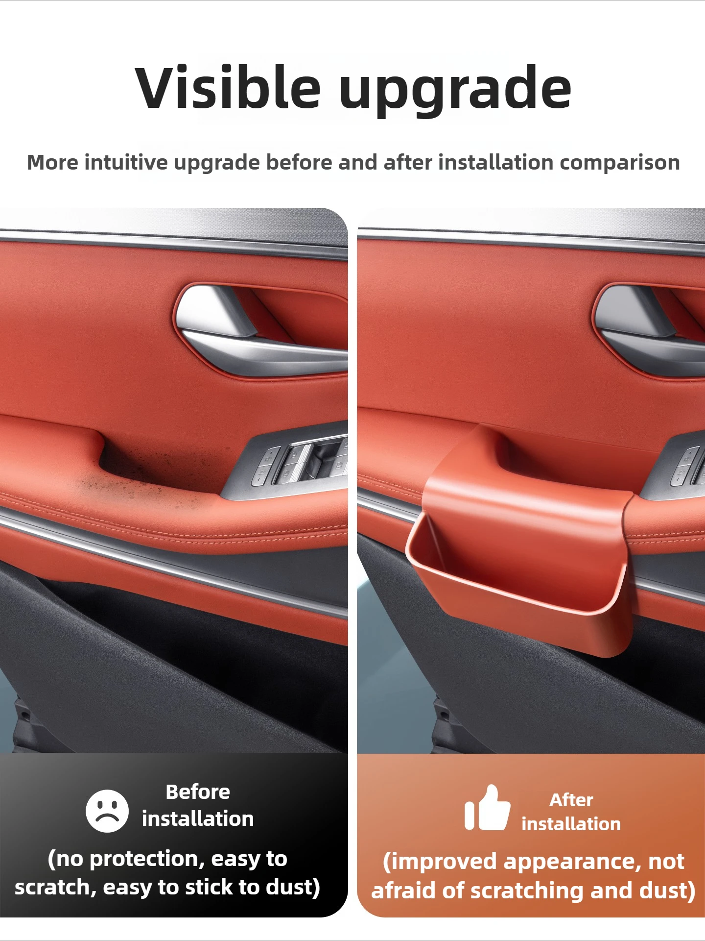 ONEY Storage Box for BYD Sealion 8 L Silicone Interior Modification Accessories Door Pocket Storage Organizer Tang Handle