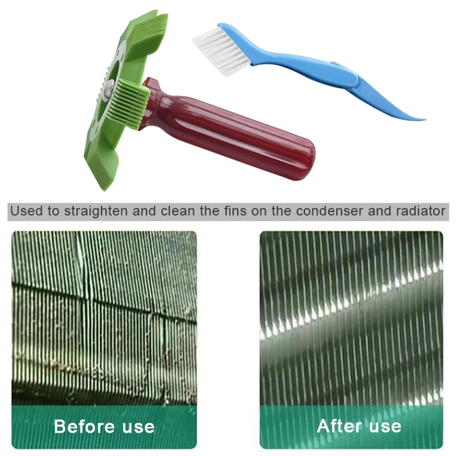 Folding Cleaning Brush Repair Tool Whisk Brush Air Conditioner Condenser  Comb Straightener for Kitchen Evaporator 