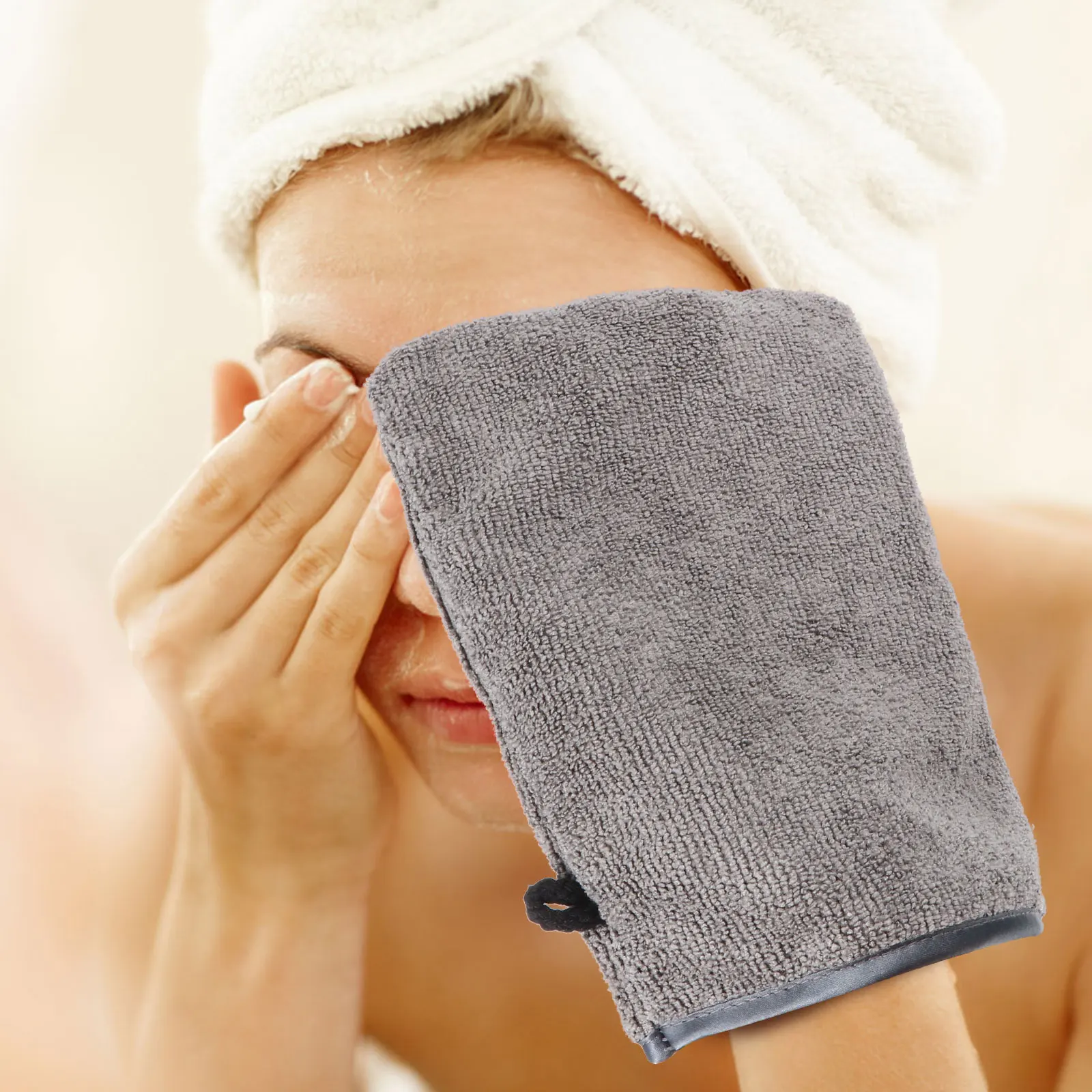 

3pcs Microfiber Makeup Remover Gloves Cleaning Gloves For Makeup Removal Gentle Exfoliating Wash Tool Beauty Supply For Women