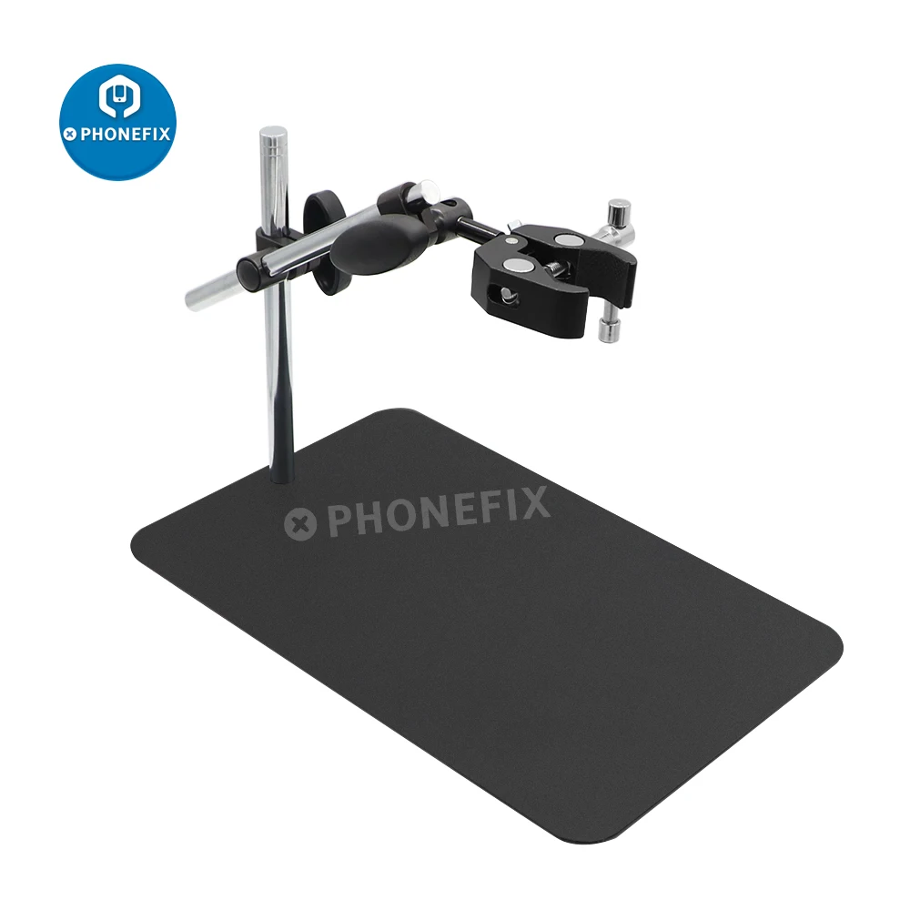 Universal Double Boom Stereo Zoom Microscope Stand Holder Focusing Holder Bracket Articulating Arm For Industrial Cameras Webcam