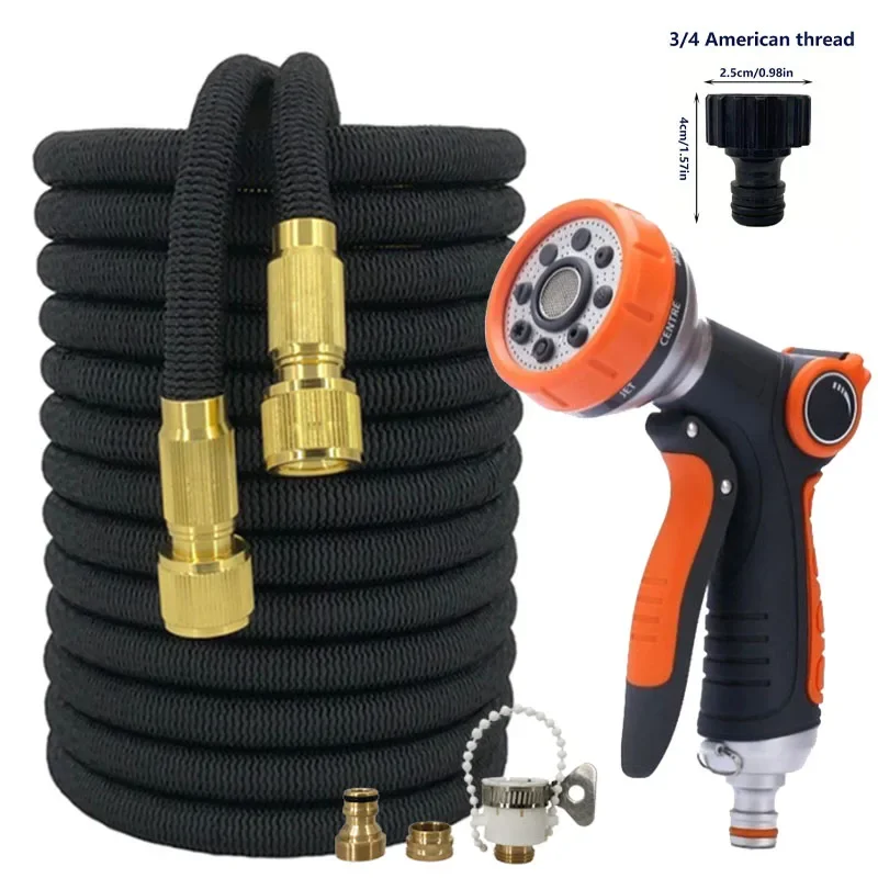 

Garden Water Hose Expandable Double Metal Connector High Pressure Pvc Reel Magic Water Pipes for Garden Farm Irrigation Car Wash