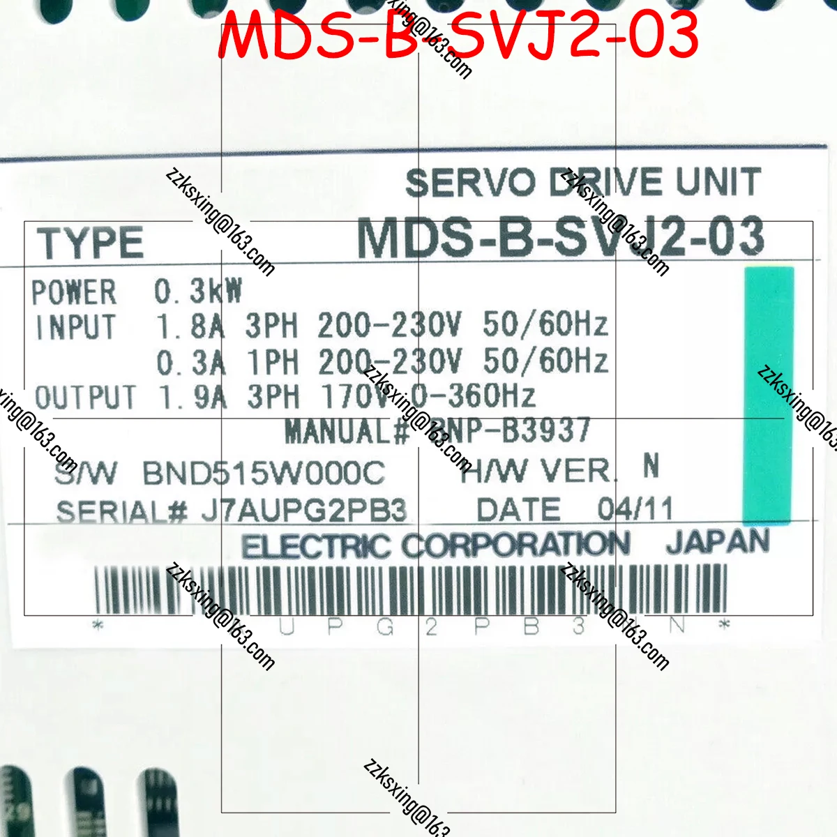 

Bran-new MDS-B-SVJ2-03 Original Servo Driver