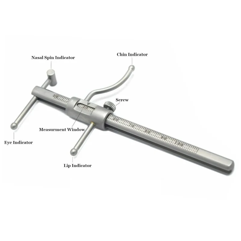 JUMTOP Dental ortodontyczna suwmiarka przesuwna wskaźnik podbródka implant dentystyczny miernik suwmiarka linijka 20-100mm