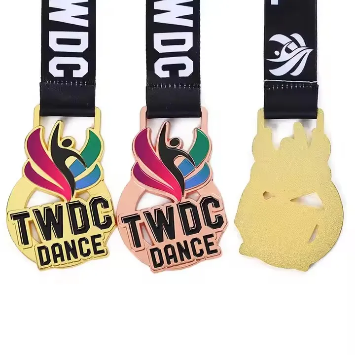 

New Custom Cheerleading Dance Medals School Gold Bronze Sports Award Metal Medal