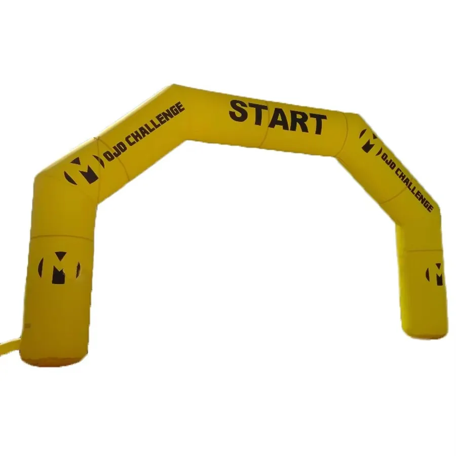 

Yellow Custom Logo Inflatable Entrance Start Finish Line Archway Inflatable Arch with Sign for Advertising