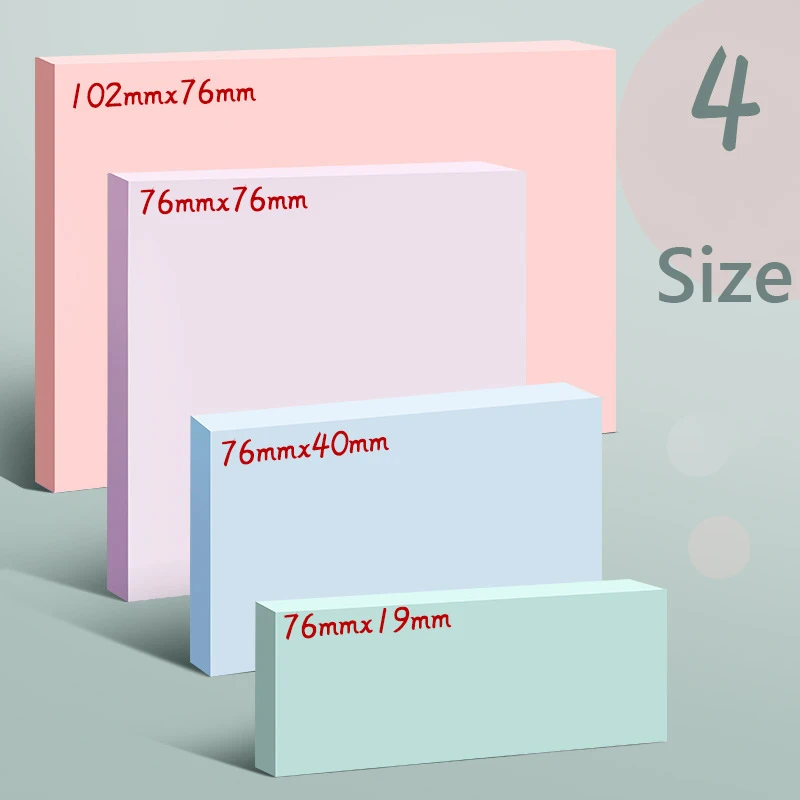 400pcs Transparent Sticky Notes Transparent Paste Transparent See-Through Sticky Notes Memo Pad (for Planner School)