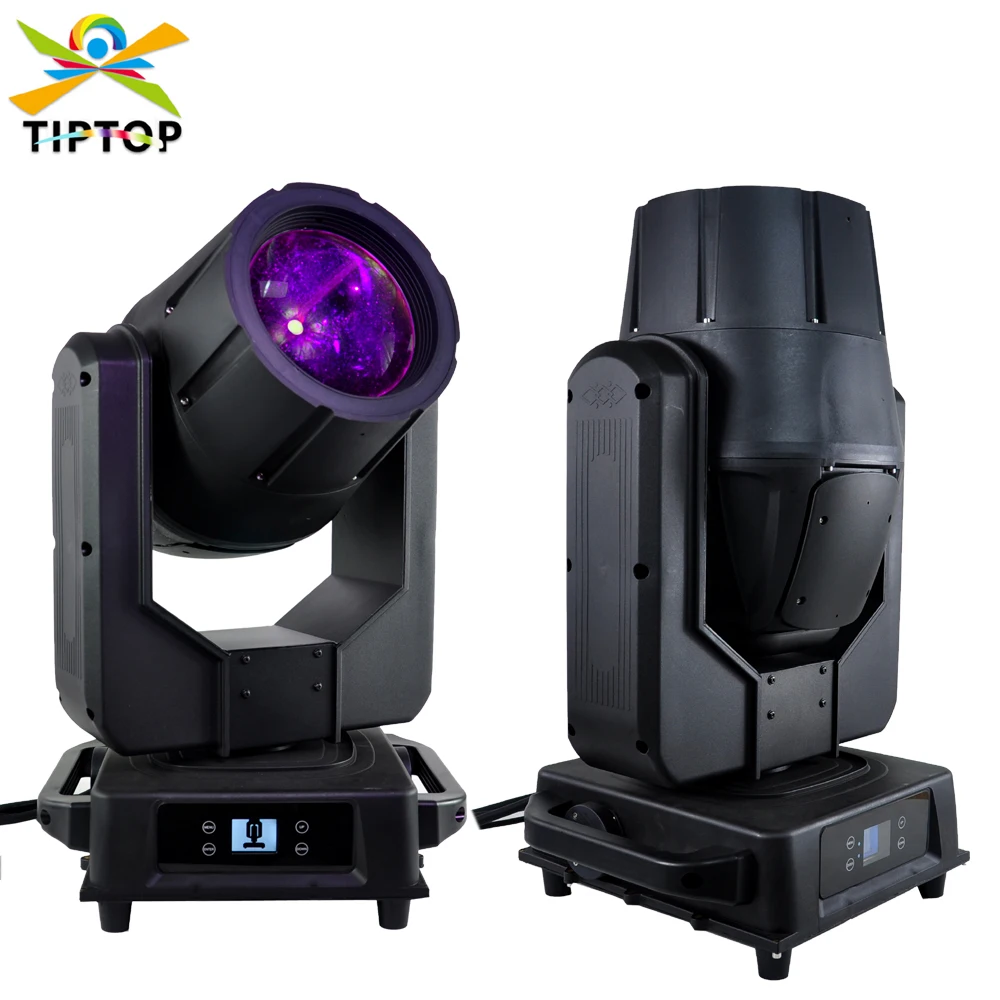 TIPTOP 380W Waterproof Moving Head Beam Light ABS Plastic Shell IP65 Rating Rain Working Dual Prism Lens Colorful Beam Effect