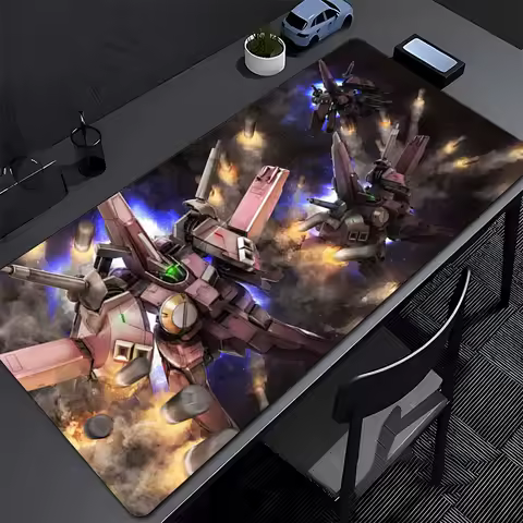 Mouse Pad Large Mechanical Warrior Gundam Anti-Slip Rubber Gaming MousePad Desk Pad for Office and Gaming PC game Anime Mousepad