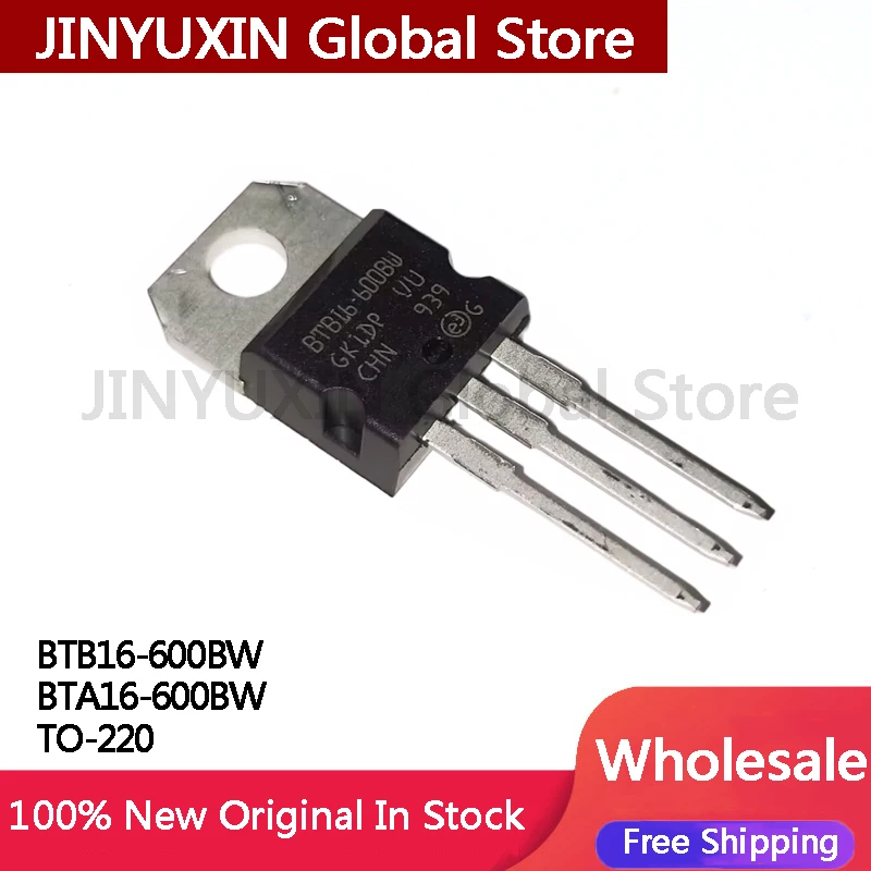 5Pcs BTB16-600BW BTA16-600BW BTA16 BTB16 600BW TO-220 Triac line IC