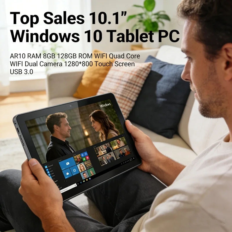 64 Bit 10.1 INCH T10 X5-Z8350 CPU 8GBRAM 128GB ROM Windows 10 Tablet PC AR10 Tablet PC 1920*1200 IPS Screen WIFI HDMI-C