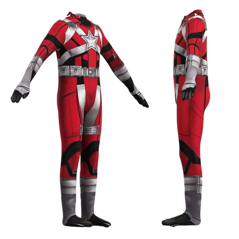 Disfraz de Catsuit de Guardian para adultos y niños, medias de Halloween, superhéroe, guardia roja, juego de rol en Halloween Zentaic;3.k'6;d.