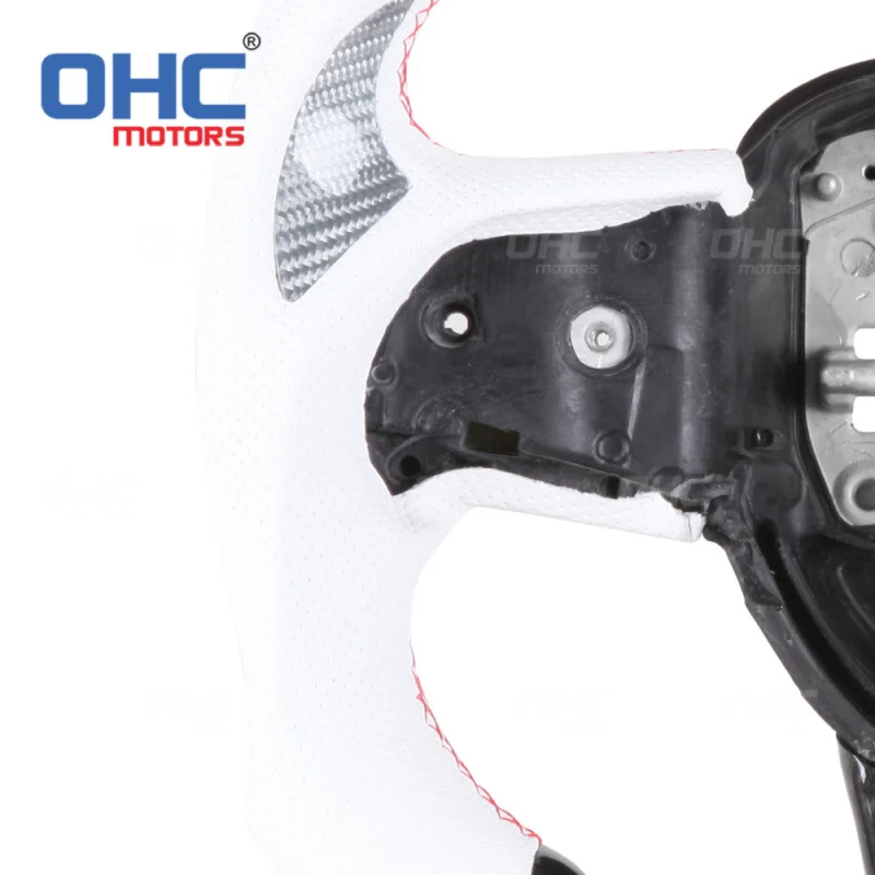 For Dodge perForated leather Forged pattern devil horn car steering wheel modification racing