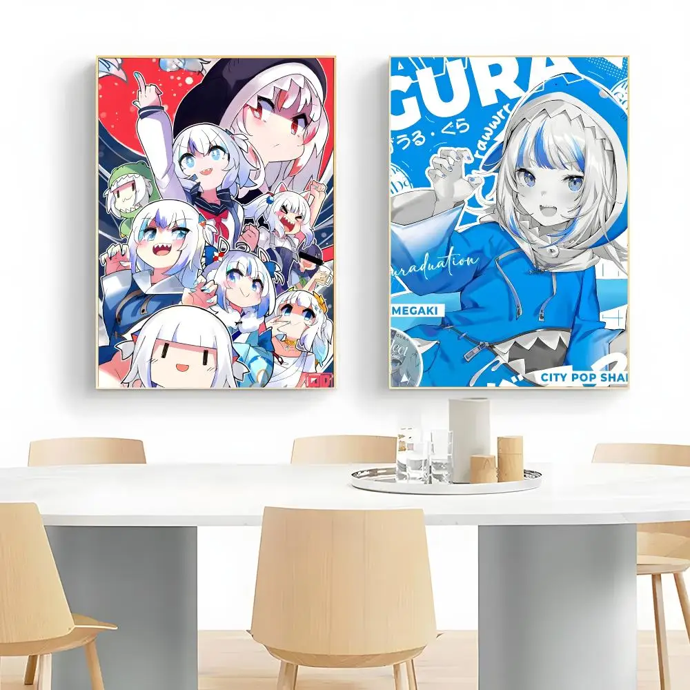 Virtual Streamer G-Gawr Gura Poster Wall Art Print Decorative Mural Home Decor Gift Unframed