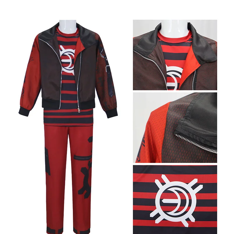 

Костюм для косплея «Зомби 4» Виктор, пальто, брюки, куртка с принтом на молнии, спортивный костюм, одежда, униформа на Хэллоуин, карнавальные наряды