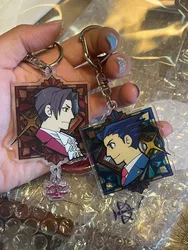 Ace Attorney-Llavero de anime para hombres y mujeres, llavero acrílico para Cosplay de coche, colgante de Japón, encanto para teléfono de fiesta, regalo para niños y amigos