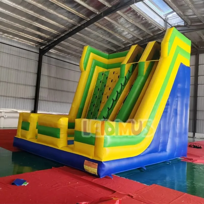 Inflatable Rock Climbing Inflatable Extreme Rock Climb Slide Climbing Wall With Slide Kids Playground Toys Outdoor Funny Game