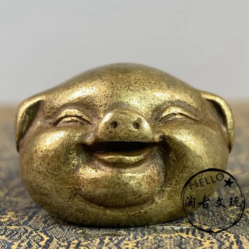 Lucky pig laughing pig head Statue Sculpture Figurines Home Garden Decoration Statues For House