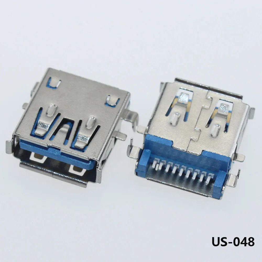 

1 Pcs Mini USB Connector USB3.0-AF/Sink plate piercing SMT USB 9Pin interface for original notebook PCB Board USB Socket Female