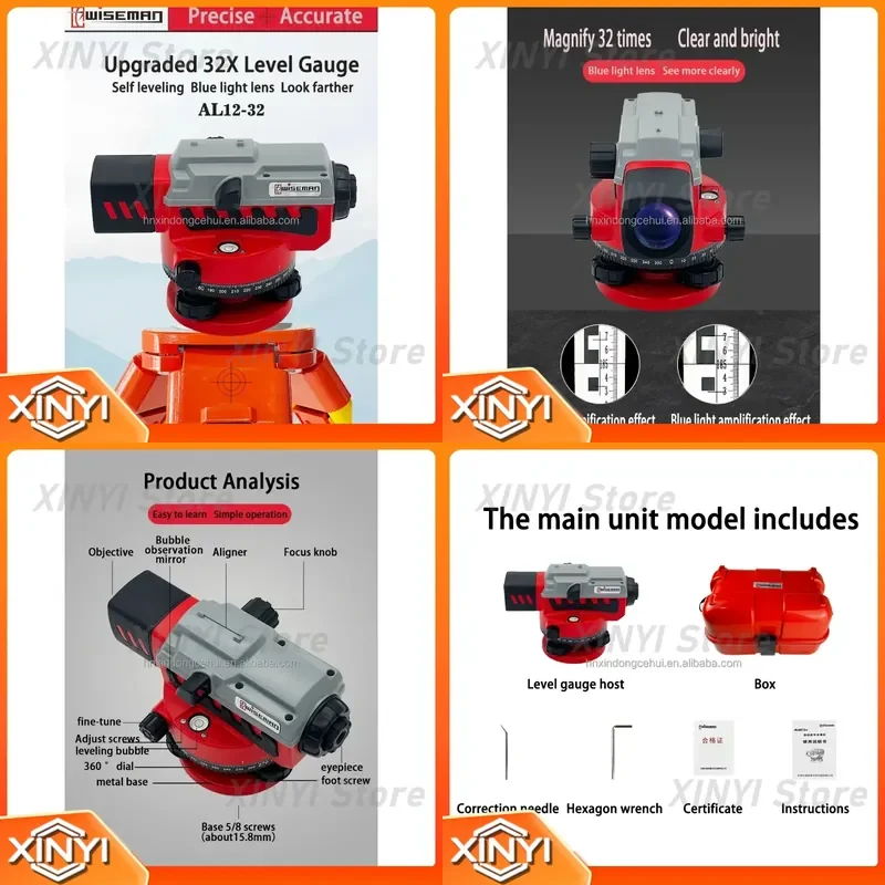 Wholesale 32X Auto Level Equipment for Land Surveying for Optical Automatic Level Measuring Instruments for Construction