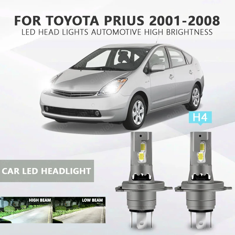 

Для Toyota Prius 2001-2008 2 шт. H4 9003 светодиодные лампы для фар дальнего ближнего света H4 LED