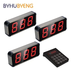 BYHUBYENG Number Calling System Wireless Restaurant Pager Queue Management System Business Wireless3 displays a Keyboard Calling