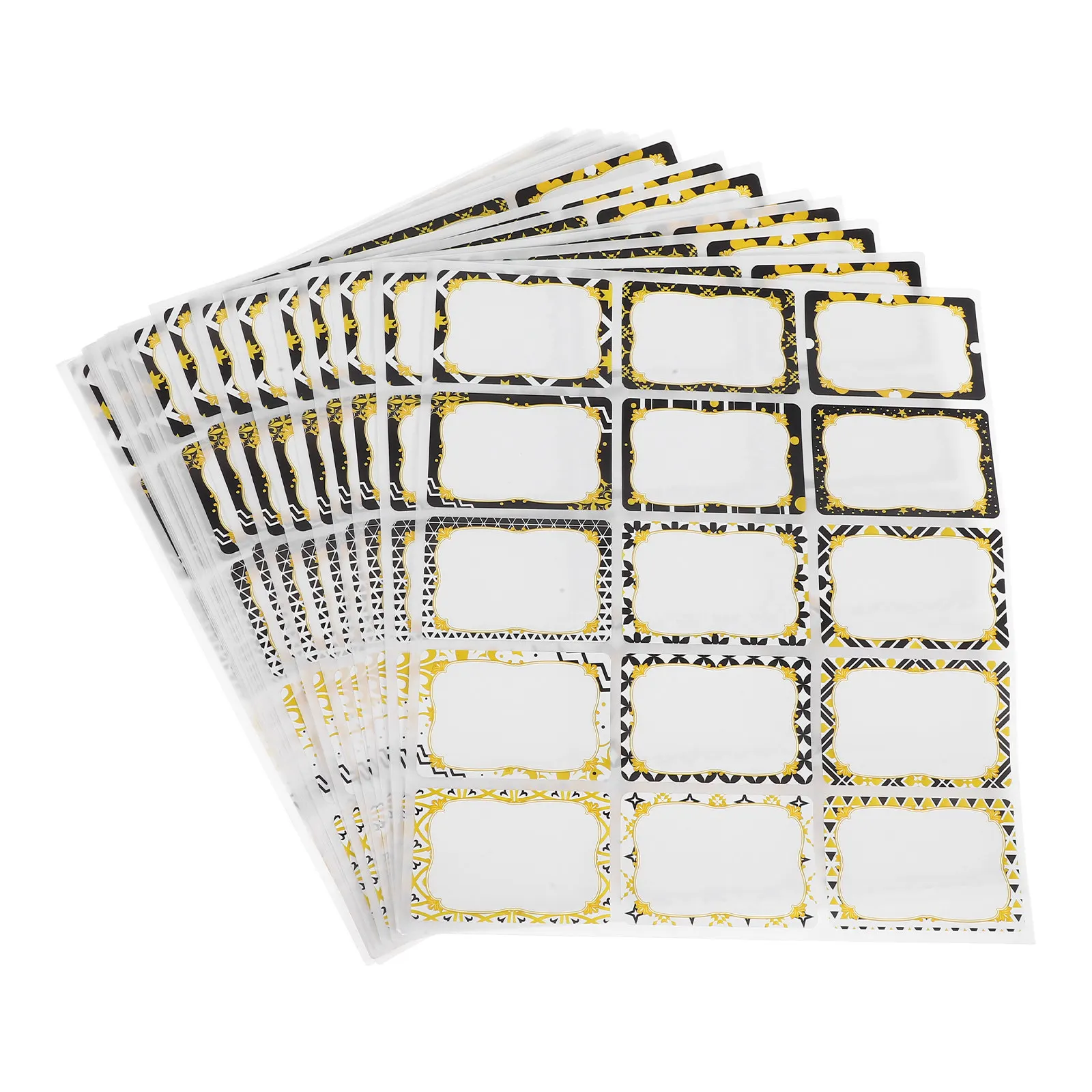 

23 Sheets Blank Adhesive Name Label Stickers for School Supplies Home Office Organization Personalized Name Tags Labeling