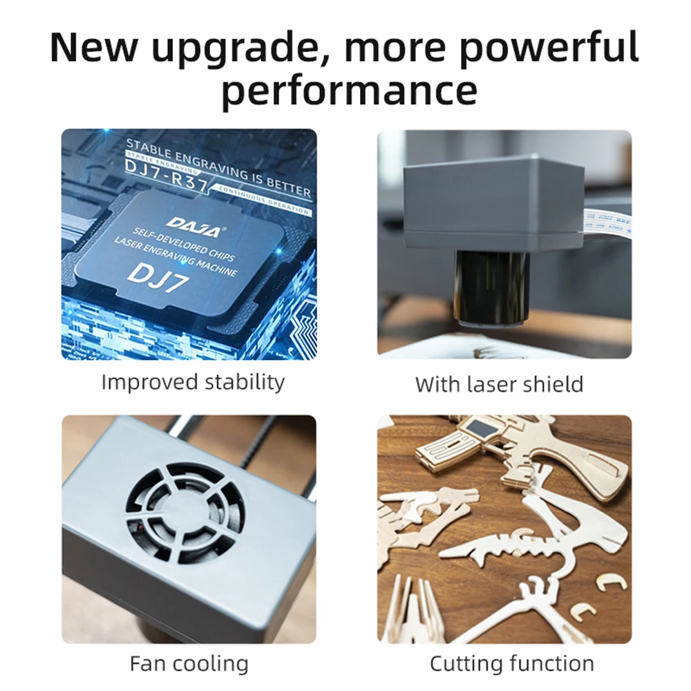 ชุดแกะสลัก 5W เซมิคอนดักเตอร์เดสก์ท็อปเครื่องแกะสลักเครื่องหมายพื้นที่ทํางาน 150x150 มม. เหมาะสําหรับไม้หนังโลหะ