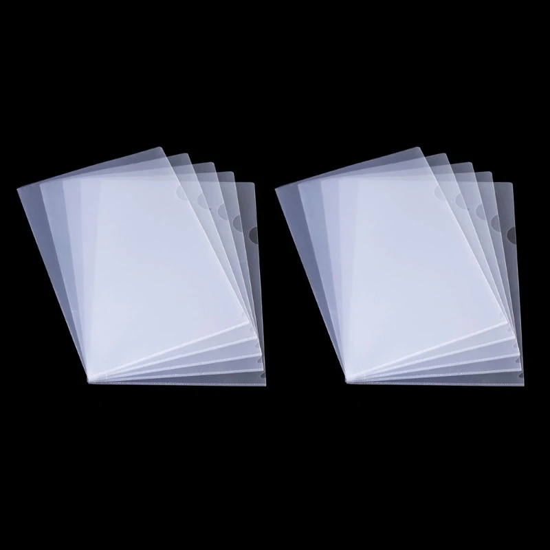 

10Pcs Plastic Clear Document Folders L-Type Folders Copy Safe Project Pockets, for A4/ Letter Size Sheets,Transparent