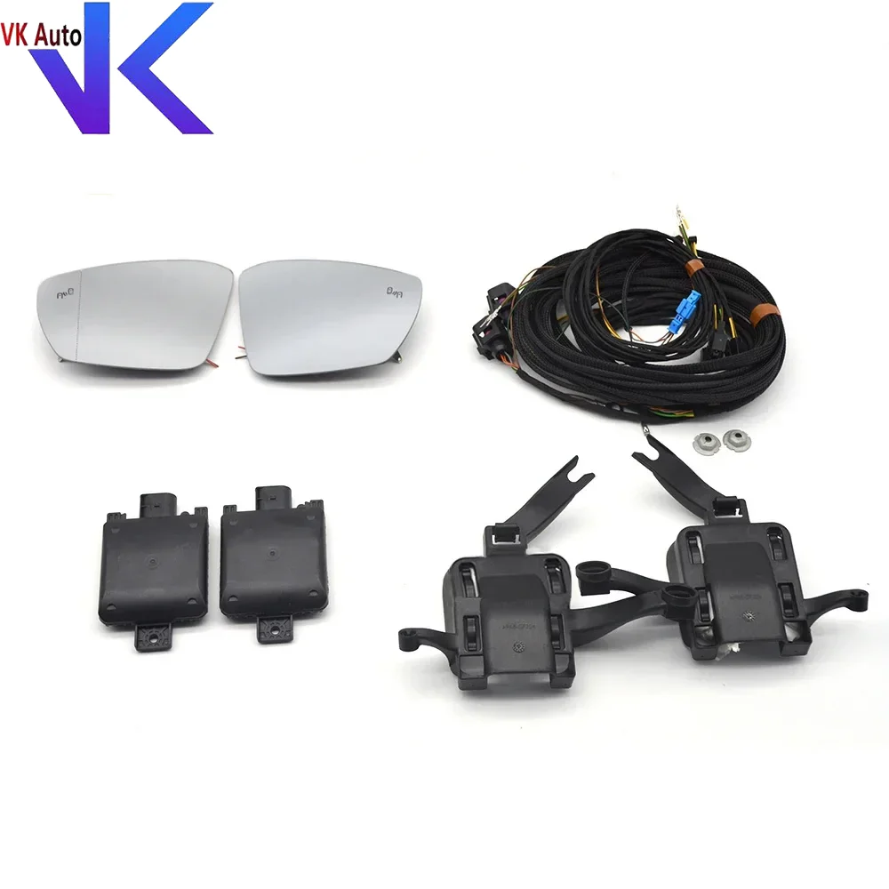 

For VW Tiguan MK2 Heating Mirror Blind Spot Lane Side Change Assist Light on Mirror Kit 2QD 907 686 685 5NA 907 455 A 456 A