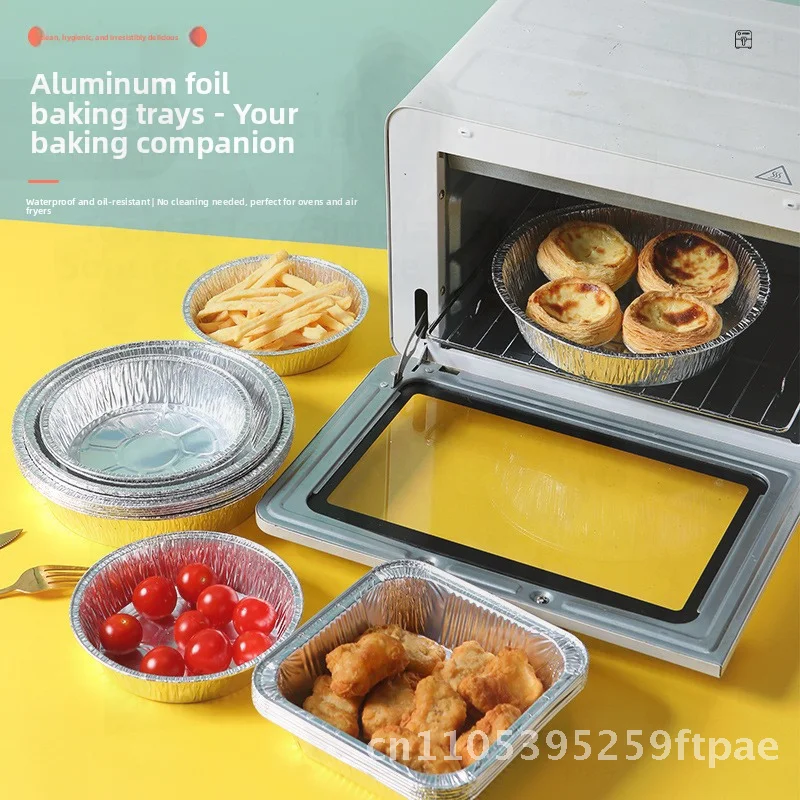 Disposable Aluminum Foil round Tin Paper Cushion Plate for Air Fryer Oven Baking Pizza Holder Household 6inch 7inch 8inch Sizes