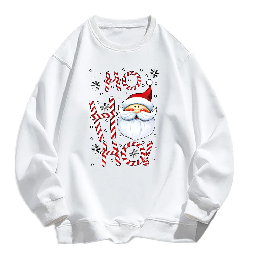 Cute Santa Claus pattern sweatshirt women\'s fall fashion casual top crew neck sweatshirt High street fashion women\'s wear